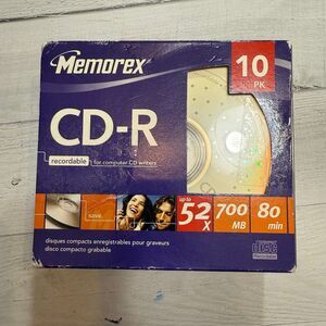Memorex CD-R 10 pack 80‎ mins new